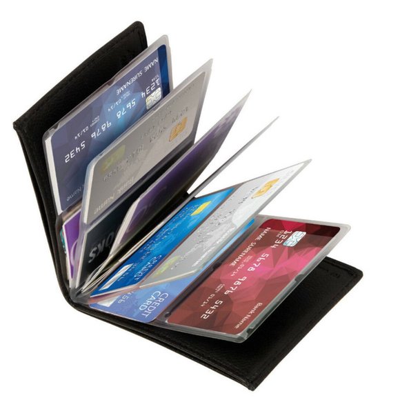 Wonder Wallet as seen on tv RFID blocking LEATHER CARBON FIBER Mens Wallet Purse - Picture 4 of 9